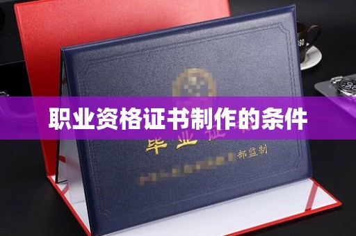六横职业资格证书制作的条件